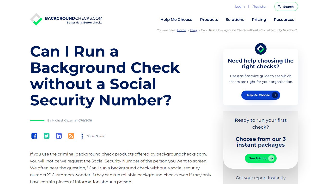 Can I Run a Background Check without a Social Security Number?